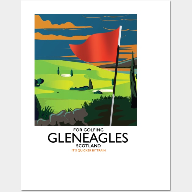 Gleneagles Scotland Golf Wall Art by nickemporium1